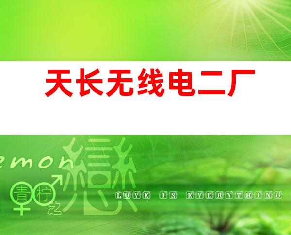 天长无线电二厂